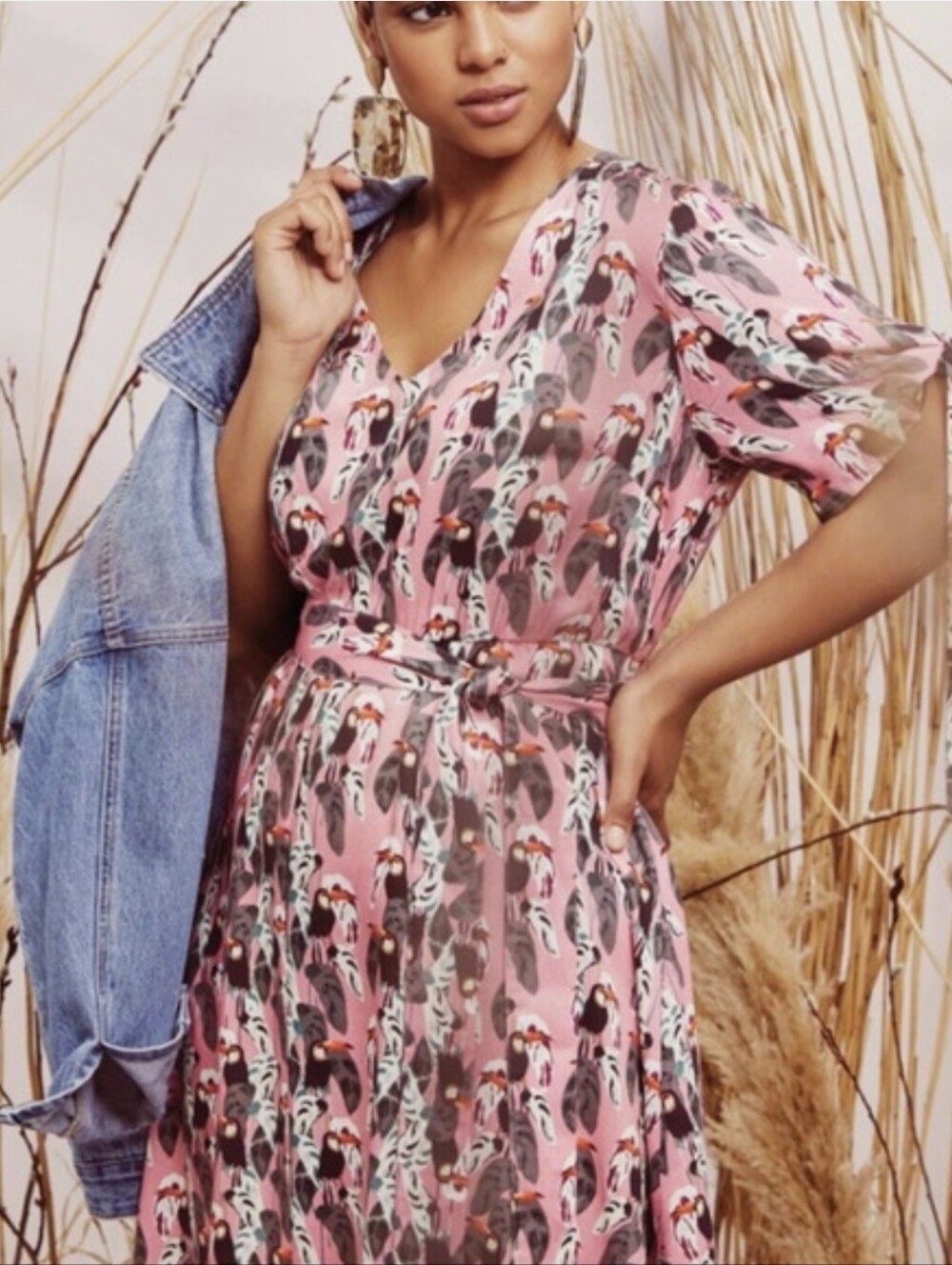 Eloquii Toucan Midi Dress
